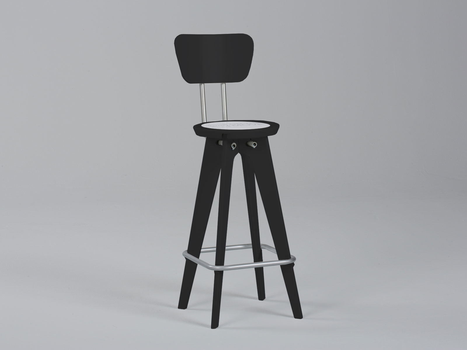 OTM Portable Chair with Seatback -- Black