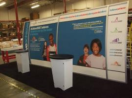VK-2091 Magellan Miracle Hybrid Display with Tension Fabric Graphics and LTK-1001 Modular Counters --Image 1