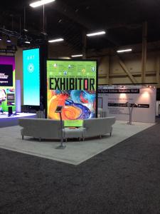 12' High x 8' Wide Double-Sided Tower with LED Backlit SEG Fabric Graphics -- Image 2