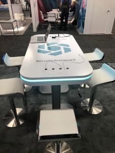 MOD-1439 (RE-708) Charging Table with Graphic Branding, LED Perimeter Lights, and (8) USB Ports. Available for Purchase or Rental