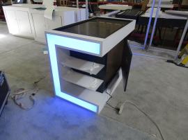 Custom Inline with Custom Counter with Shelves, Uplighting, and Locking Storage