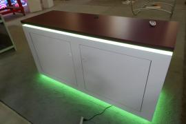 (1) Modified MOD-1599 Reception Counter with RGB Progammable Toe Kick Lights -- View 2
