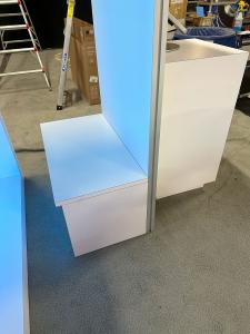 RENTAL: RE-1081 Design with White Laminated Framed Lightbox and Planter Box -- View 4
