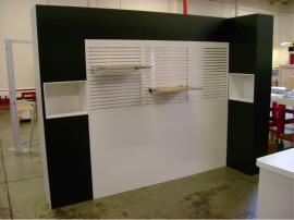 10' x 10' Euro LT with Slatwall and Inset Shelves