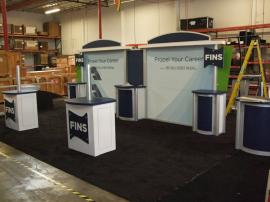 Visionary Designs 10' x 20' Hybrid Exhibit with (2) Custom Workstations -- Image 1