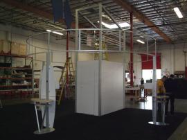 20' x 20' Island with Workstations and Euro LT Counters -- Image 3