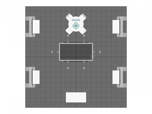 RE-9206 Island Rental Trade Show Exhibit -- Plan View