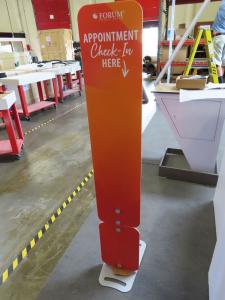 MOD-1333 Aluminum Tablet Stand with MOD-1341 Double-sided Graphic