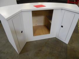Custom Wood Construction Reception Counter with Storage -- Image 1