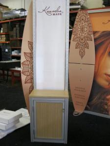 eSmart Modified ECO-1048 with EcoBoard Wings, Modified ECO-35C Counter with Backlit Graphics, Acrylic Shelving, and SEG Fabric Graphics and a Custom Kiosk with Storage -- Image 2