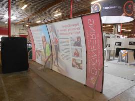 (2) VK-1062 Magellan Miracle Portable Displays with Tension Fabric Graphics, Shown as the 10 x 20 Version -- Image 2