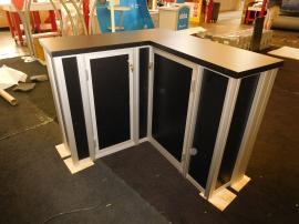 MOD-1702 Backlit Counter with Shelves and Locking Storage