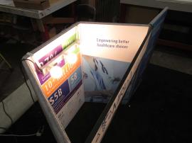 Intro FT-08 Folding Panel Table Top Display with Backlit Header and Velcro-attached Graphics