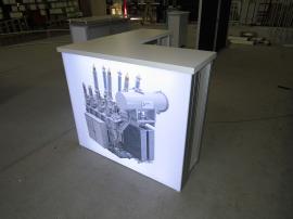 MOD-1702 Backlit Counter with Locking Storage and Internal Shelves