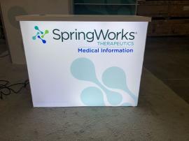 RENTAL: RE-1567 Backlit Reception Counter, SEG Fabric Graphics -- View 3