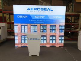 VK-1968 SuperNova Lightbox with SEG Tension Fabric Graphic and LTG-1001 Portable Pedestal