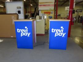 (2) MOD-1701 Backlit Modular Counters with Printed Infills, Fabric, Graphics,  and Locking Storage