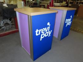 (2) MOD-1701 Backlit Modular Counters with Printed Infills, Fabric, Graphics,  and Locking Storage -- View 2