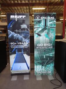 (2) MOD-1601 Double-sided SuperNova Lightboxes with SEG Fabric Graphics