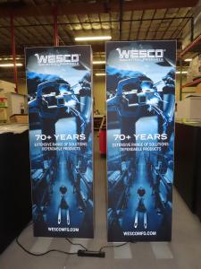 (2) MOD-1601 Double-sided SuperNova Lightboxes with SEG Fabric Graphics -- View 2