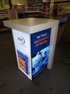 Modified MOD-1731 Counter w/ Backlit Graphics, Locking Storage, and Grommet -- View 2