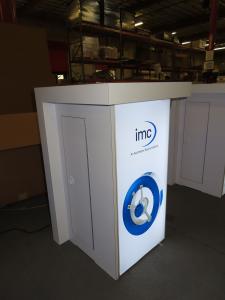 Modified MOD-1731 Counter w/ Backlit Graphics, Locking Storage, and Grommet -- View 3