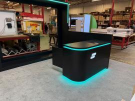 Custom Wood Inline Exhibit with Push Thru Backlit Logos  -- 4