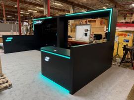 Custom Wood Inline Exhibit with Push Thru Backlit Logos  -- 5