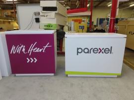 MOD-1596 and MOD-1724 Custom Counters with Programmable RGB Lights and Locking Storage