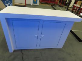 Modified VK-4028 SuperNova Lightbox with SEG Fabric Graphic and MOD-1716 Custom Counter with Backlit Graphic and Locking Storage -- View 3