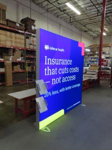 Modified VK-1959 SuperNova Backlit Display with SEG Fabric Graphic and (2) Aluminum Pamphlet Trays