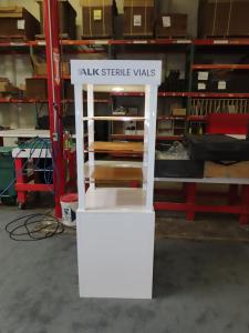 Modular (LT) Product Display Tower with Shelves and LED Lights