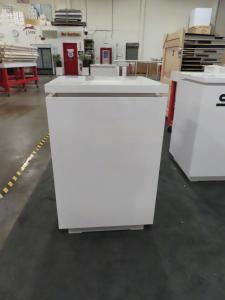 (2) MOD-1736 Custom Counters, (2) Custom Size Counters, and (1) MOD-1593 Counter all with Vinyl Graphics, RGB Programmable Lights, and Locking Storage -- View 6
