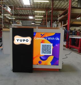 Custom Counter with Backlit Graphic, Push-Thru Logo, and Raised Acrylic Top