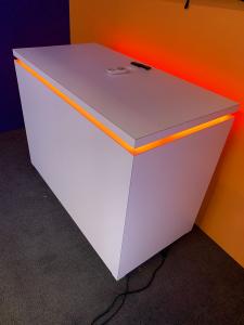 RENTAL: Modified RE-9176 Island Design with (4) 4' Wide x 10' High Double-Sided Lightboxes -- View 6