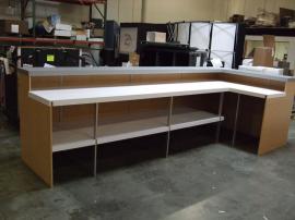 Large Custom Counter with Open Shelves