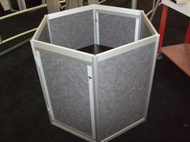 Pentagon Shape Counter with Locking Storage -- Image 1