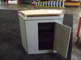 LTK-1011 Pedestal with Raised Plex Countertop and Locking Storage
