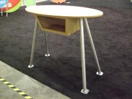 Custom Exhibit Pedestal with Open Shelf and MODUL Aluminum Supports -- Image 2