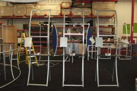 Perfect 10 VK-1704 Portable Banner Stations (shown without graphics) -- Image 1