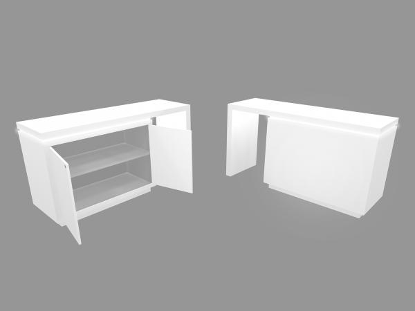 RE-1613 Waterfall Workstation Counter with RE-1576 Counter-- Image 2