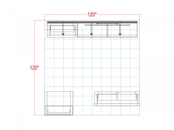 VK-1373 Trade Show Custom Modular Exhibit -- Plan View